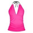 thumbnail image 3 of MKLEKYY Trajes De Baño Women'S Tankini Top No Bottom V Neck Swim Top Bathing Suit Top, 3 of 3