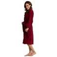 thumbnail image 4 of TowelSoft Women's 100% Cotton Terry SPA Bathrobe Red S/M, 4 of 5