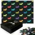 thumbnail image 2 of Ambesonne Dog Lover Jigsaw Puzzle Durable Cardboard, Terrier Silhouettes, 1000 pcs, Multicolor, 2 of 5