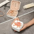 thumbnail image 7 of GZHJMY Travel Jewelry Box Cute Octopus PU Leather Jewelry case Small Portable Jewelry Organizer Box(White) for Necklace Bracelet Earrings Rings, 7 of 7