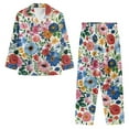 thumbnail image 6 of SEANATIVE Hibiscus Flower Button Down Pajamas Women Size M Comfy Ladies Top and Pants Pjs Lounge Sleepwear Sets with Pocket Womens Long Sleeve Pajama Sets 2 Piece, 6 of 7