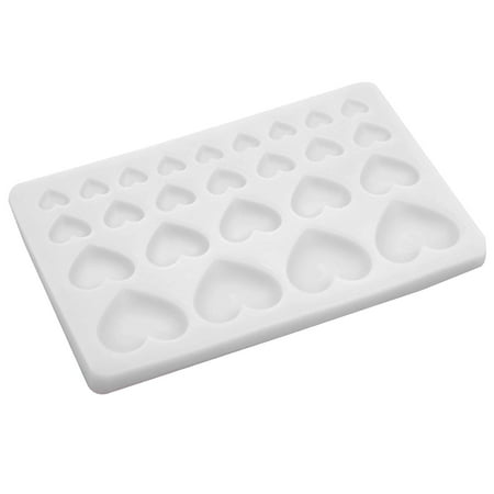 

koaiezne Washable Silicone Cake Cake Candy Chocolate Decorating Tray DIY Craft Project Heart Shaped Diamond 10x15 Jelly Roll Pan