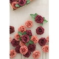 thumbnail image 2 of Roses Artificial Flowers 25pcs Realistic Fake Roses W/Stem for DIY Bouquets Pink, 2 of 5