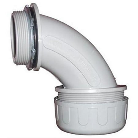Morris Products 21827 Non-Metallic Liquid Tight Connectors 90 Degree With Steel Locknut 1.5 In.