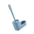 thumbnail image 3 of Worallymy Escobilla de baño de plástico juego de escobillas de baño herramienta de limpieza con mango montado en la pared con soporte azul Worallymy JD735812055, 3 of 7
