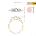 thumbnail image 4 of ANGARA Natural Unique Diamond 3 Stone Engagement Ring in 14K Yellow Gold for Women (Size-4.8mm| Color-H| Clarity-SI2) | April Birthstone, Anniversary, Jewelry Gift for Women | Natural Diamond Ring, 4 of 9