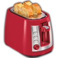 thumbnail image 1 of Hamilton Beach 22812 Grille-Pain Électrique en Acier Inoxydable 2 Tranches, Rouge, 1 of 5