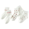 thumbnail image 2 of Bnwani Toddler Socks for Boys Non Slip Cotton Crew Stacked Thin Printed Socks Red 6-8 Years 5 Pack, 2 of 3