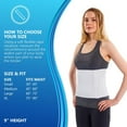 thumbnail image 5 of NYOrtho 3 Panel Abdominal Binder Stomach Compression for Women and Men Belly Band, 60”-75” Waist 9” High, 5 of 6
