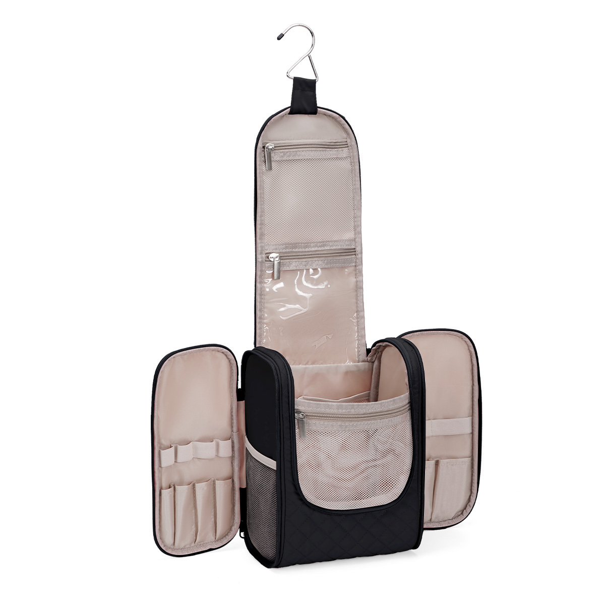 Narwey Hanging Toiletry Bag Water-Resistant Black photo 6