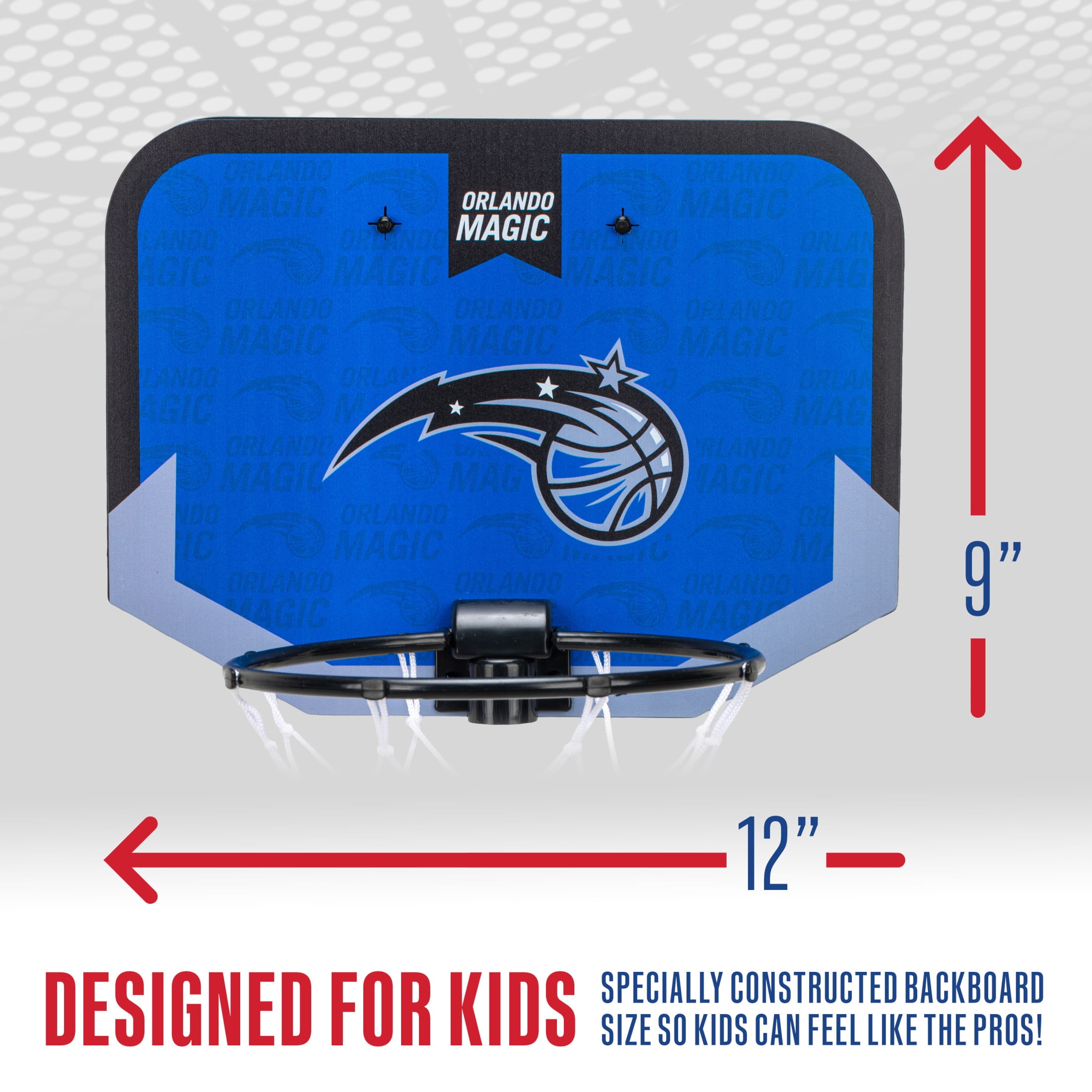 Franklin Sports NBA Orlando Magic Mini Over the Door Basketball Hoop - Kids Indoor Mini Basketball Hoop with Basketball - NBA Fan Shop Mini Hoop for Bedroom + Office - Over the Door Mini Hoop Set