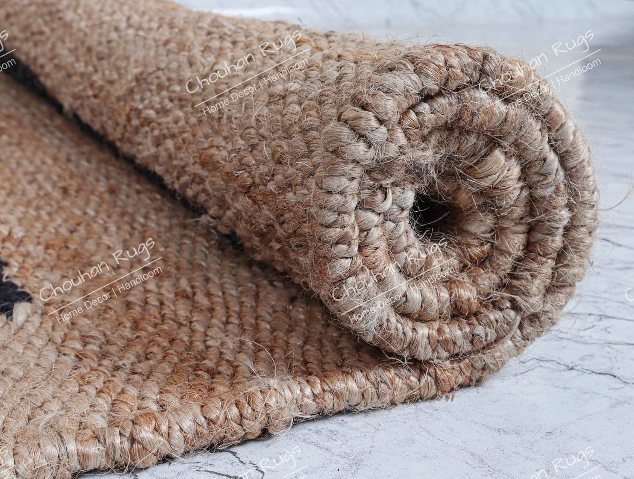 Chouhan Rugs Natural Jute Hemp Runner Rug Bohemian Rug Decor Rug Handwoven Rug Custom Rug Decorative Rug