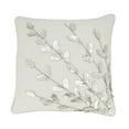 thumbnail image 3 of SARO 2081.GL1218B Metallic Poinsettia Branch Design Holiday Cotton Poly Filled Throw Pillow - Gold, 3 of 5