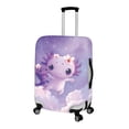 thumbnail image 2 of HELLHERO Purple Axolotls Luggage Cover Anti Fade Anti Dust Polyester Spandex Baggage Protective Sleeve for Travel Airport, 2 of 7