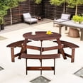 thumbnail image 5 of Smooth - edged and Waterproof Outdoor Furniture - Enjoy Rain or Shine with 6 - person Picnic Table on Patio, 5 of 7