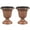 Bronze, variant on Costway 18 inch Tall Vintage Planters Set of 2 with Pedestal Base & Pre-marked Drain Hole Bronze