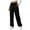 Black, variant on Wide Leg Sweatpants Women Fashion Casual Solid Color Pants Elastic Waist Comfortable Long Pants with Pocket Corduroy Wide Leg Loose Lounge Joggers