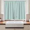 thumbnail image 2 of Ambesonne Eastern Kitchen Curtains, Sea Inspired Floral, 55"x39", Sky Blue White, 2 of 3