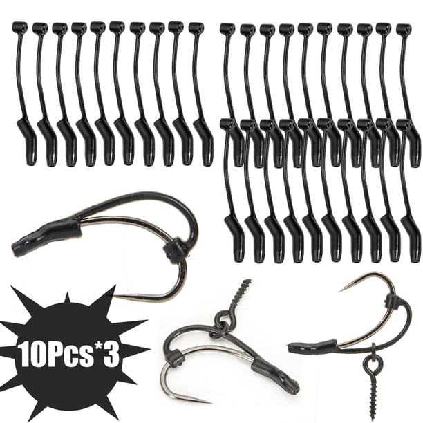 30 Piezas Pesca Carpa D Rig Kickers Gancho Línea Alineadores Mangas Antienredos (S)