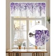 thumbnail image 2 of Summer Purple Eucalyptus Kitchen Valances for Windows Rustic Watercolor Leaves Floral Valance Curtains&nbsp; for Kitchen /Living Room/Bedroom/ Bathroom Decor, 42"x12 " ,Rod Pocket 1 Panel,, 2 of 7