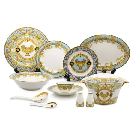 Links Porcelain Vase - Royalty Porcelain 43-pc Dinner Set, Greek Vase, Bone China Porcelain (Green)