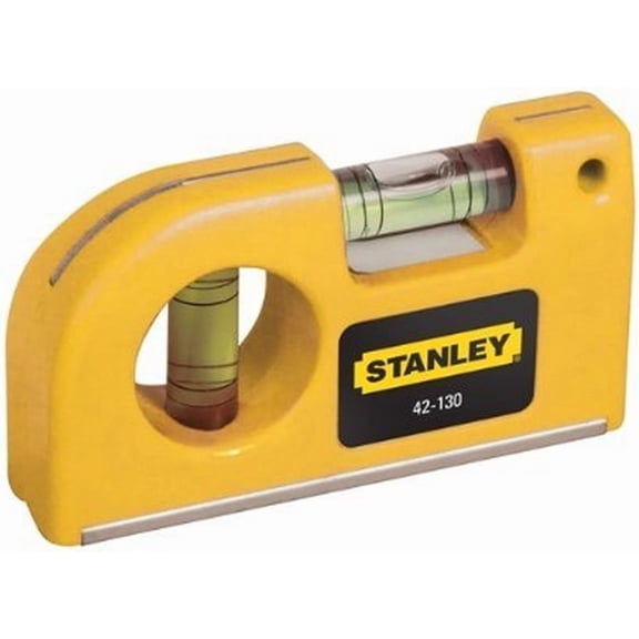 Stanley Pocket Level magnetic horizontal/vertical, Yellow 1 Yellow