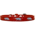 thumbnail image 1 of Polar Bear Widget Croc Dog Collar Red Size 16, 1 of 1
