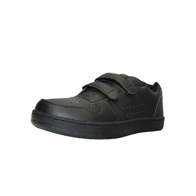 Tanleewa Men's Leather Strap Sneakers Lightweight Hook and Loop Walking Shoe Size 8.5 Adult Male