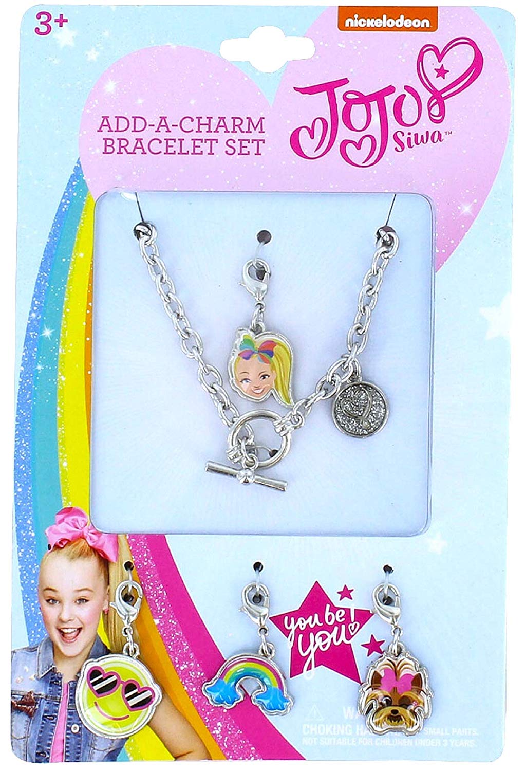JoJo Siwa JoJo Siwa Girls AddaCharm Metal Bracelet with 4