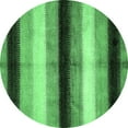 thumbnail image 1 of Ahgly Company Indoor Round Abstract Emerald Green Modern Area Rugs, 5' Round, 1 of 4