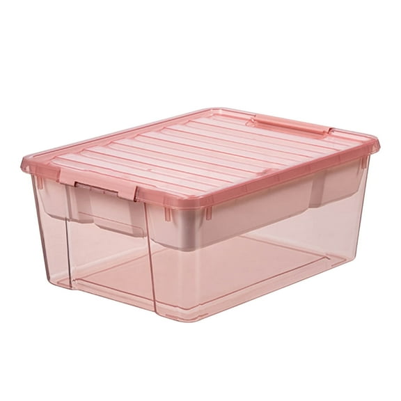 Matoen Toy Storage Bins with Lids Clear Plastic Bins Stackable Storage Containers for Organizing
