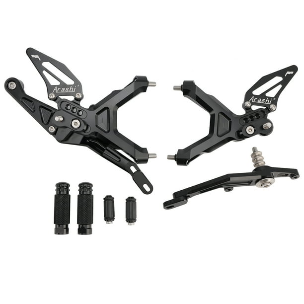 Reposapiés traseros ajustables de carreras negros para BMW S1000RR M1000RR 2019-2024