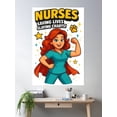 thumbnail image 2 of Nurses: Saving Lives, Slaying Charts Poster Wall Art, Modern Wall Decor, 8x12 UNFRAMED, 2 of 3