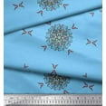 thumbnail image 3 of Soimoi Silk Fabric Leaves & Mandala Decorative Print Fabric by Yard 42 Inch Wide, 3 of 3
