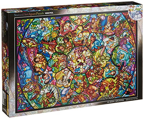 Ceaco Disney Jigsaw Puzzle Princess Collage Stained Glass Picture 1000 Piece NEW 