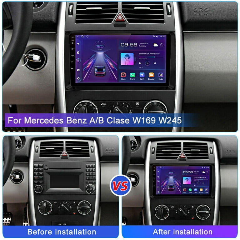 Hizpo Car Stereo for Mercedes-Benz W169 W245 W639 VITO/VIANO W906 Sprinter 2500/3000 2006 Onwards, Android 12 Car Radio Support CarPlay/Android Auto