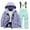 Green, variant on Boys Wear Jacket And Pants Winter Windproof Snowboarding Kid Warm Unisex Suit