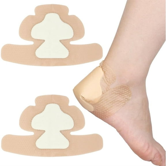 Triani 2Pcs Heel Bordered Silicone Foam Dressing 5*8 Inch Waterproof Protector Absorbent Padding for Cracked Heels/Ankle/Elbow Bedsore Ulcer