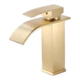 thumbnail image 1 of Yuarrent Grifo de cascada para lavabo Grifo para fregadero de lavabo en cascada multifuncional lujoso y fácil de limpiar Accesorios de baño Dibujo oro corto, 1 of 6