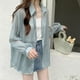 thumbnail image 4 of Camisa de protección solar para mujer, blusas transparentes finas de manga larga para verano 2024, abrigos para mujer, camisas casuales holgadas para mujer, ropa de calle de moda, 4 of 5