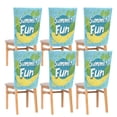 thumbnail image 6 of Decorative Chair Back Cover One Size x6 Chair Cover Dining Chair Slipcovers Chair Back Decoration Festival Chair Decoration Blue Summer, 6 of 6