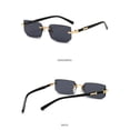 thumbnail image 3 of 1~10PCS Square Eyewear Frameless Goggles Summer Shades Polarized For Women Men Cut Lens Square Lady Rectangular Sunglasses Style E 1pc, 3 of 6