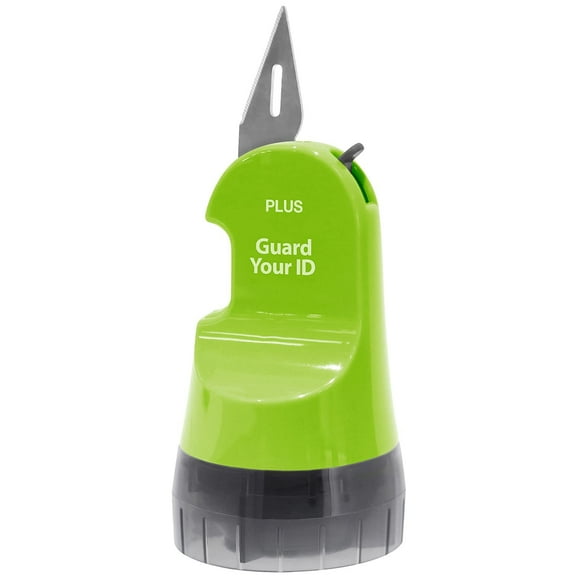 Guard Your ID 3 in 1 Wide Advanced Roller with retractable Box & Envelope Opener and Identity Theft Prevention Security Stamp Green