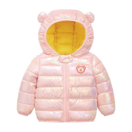 

Dadaria Toddler Jacket 6M-4T Toddler Baby Boys Girls Winter Cartoon Windproof Coat Hooded Warm Outwear Jacket Pink 100 Toddler