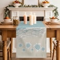 thumbnail image 2 of Table Runner 60 Inches Long for Kitchen Dining, Blue Coastal Sea Turtle Dresser Scarf Farmhouse, Dining Table Decorations for Wedding/Parties, Summer Beach Ocean Abstract Art 13 x 60 In, 2 of 8