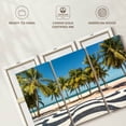 thumbnail image 6 of Elephant Stock Copacabana Beach Wall Art - Horizontal Multi Panel Canvas - Living Room Wall Decor - Beach Multi Panel - Blue And Green Decor - 65" x 42", 6 of 8