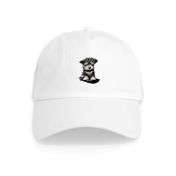 CafePress - Kiniart Schnauzer Pup Cap - Adjustable 100% Brushed Unisex Casual Cotton Baseball Cap, Beige, 1