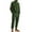 Army Green, variant on Men's Textured Knit Pullover Sweatshirt and Jogger Pants Set with Button Detail and Ribbed Cuffs for Casual Wear