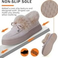 thumbnail image 4 of CHICVOMEY Bow Loafers for Women Moccasin House Slippers Winter Slip-On Loafers with Fur Lining Platform Sole for Casual Walking, 4 of 6