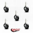 thumbnail image 2 of 2.25 Inch Bright Chrome Soft Tread Ball Caster – 3/8 Inch Threaded Stem–Set of 5, 2 of 2